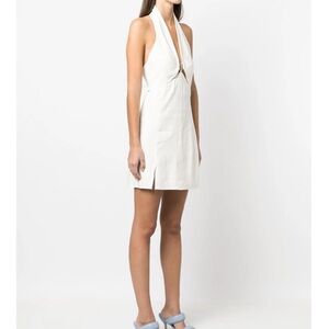 Cult Gaia linen halter Rumi dress